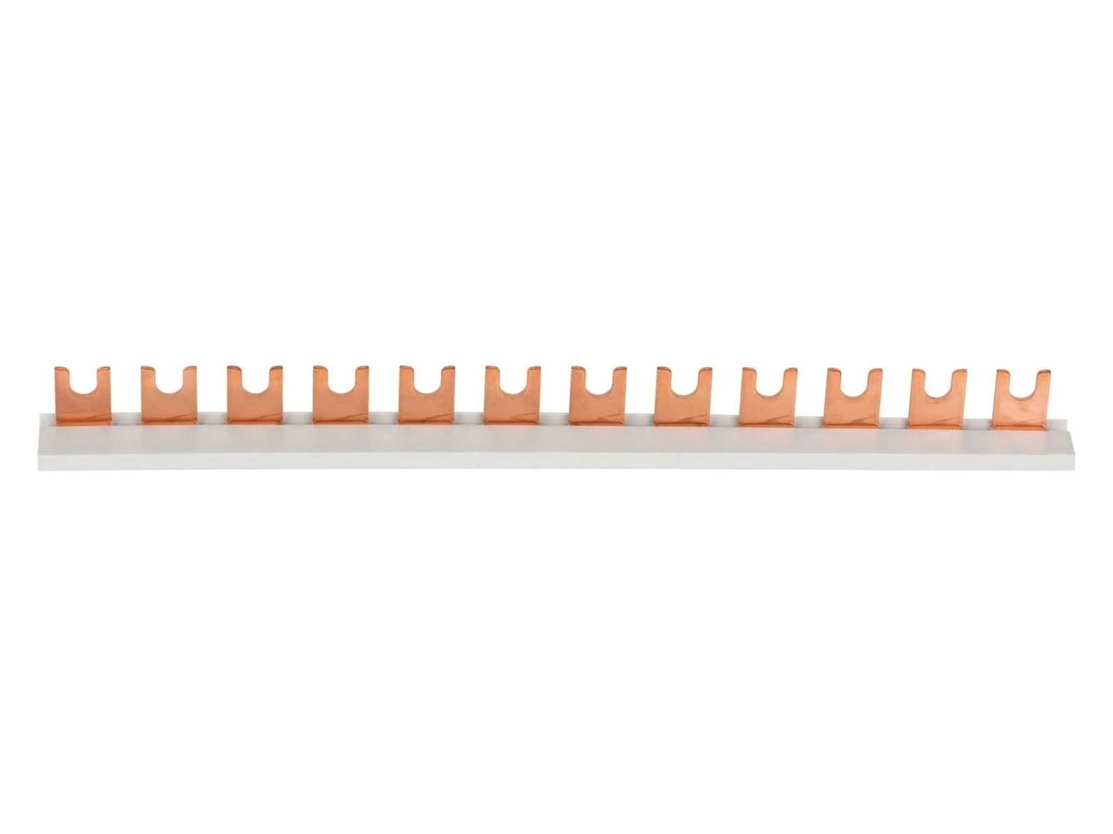 IZ10/1F/L – Szyna widełkowa 1-fazowa gięta 90°, 10 mm²