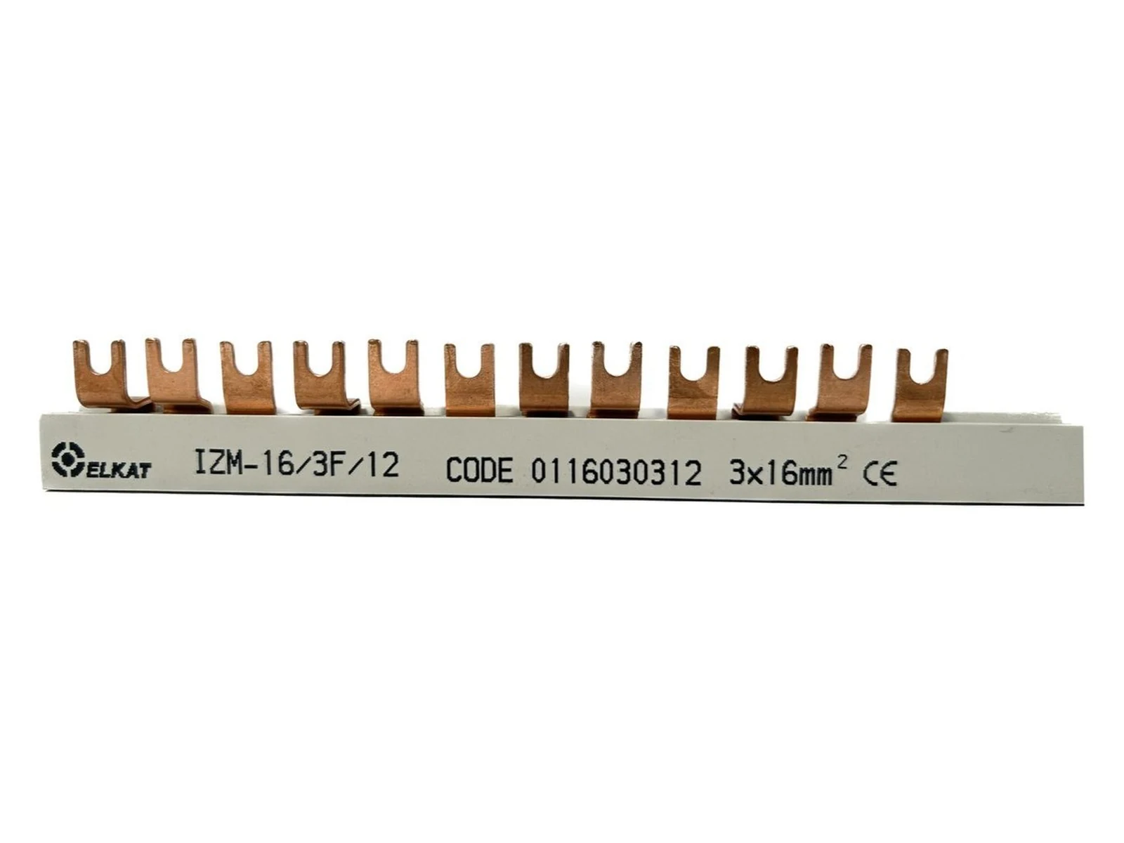 IZM16/3F – Szyna widełkowa 3-fazowa 16 mm² o podziałce 15 mm