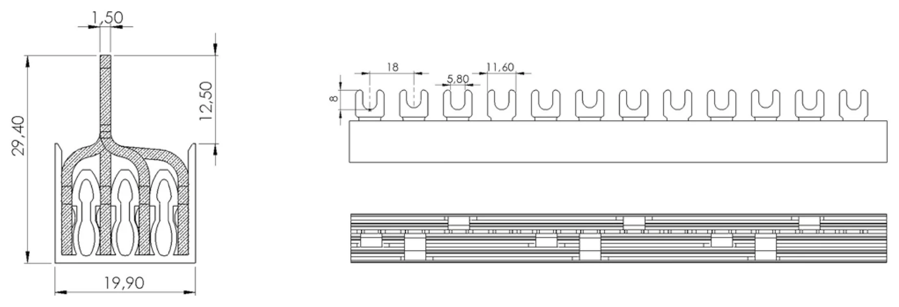 IZ10/4F - rysunek techniczny