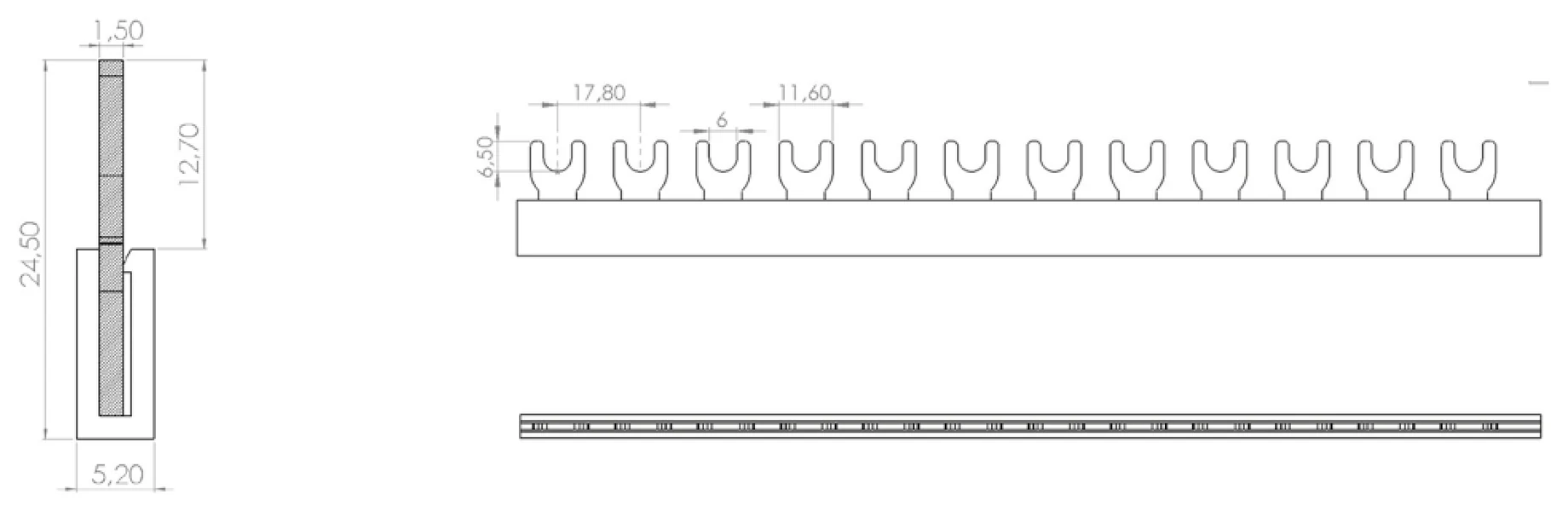 IZ12/1F - rysunek techniczny