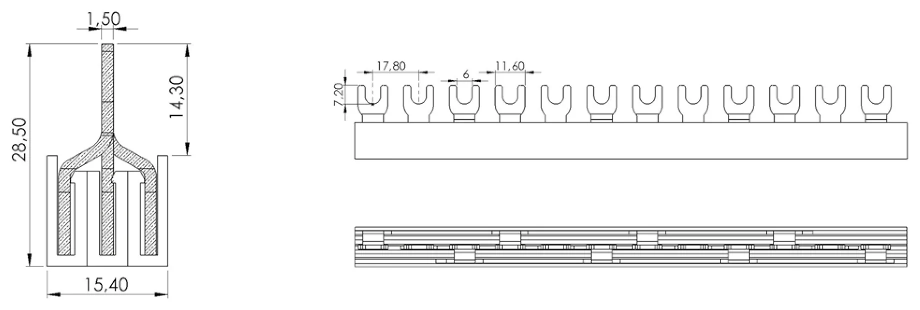 IZ12/3F/D - rysunek techniczny