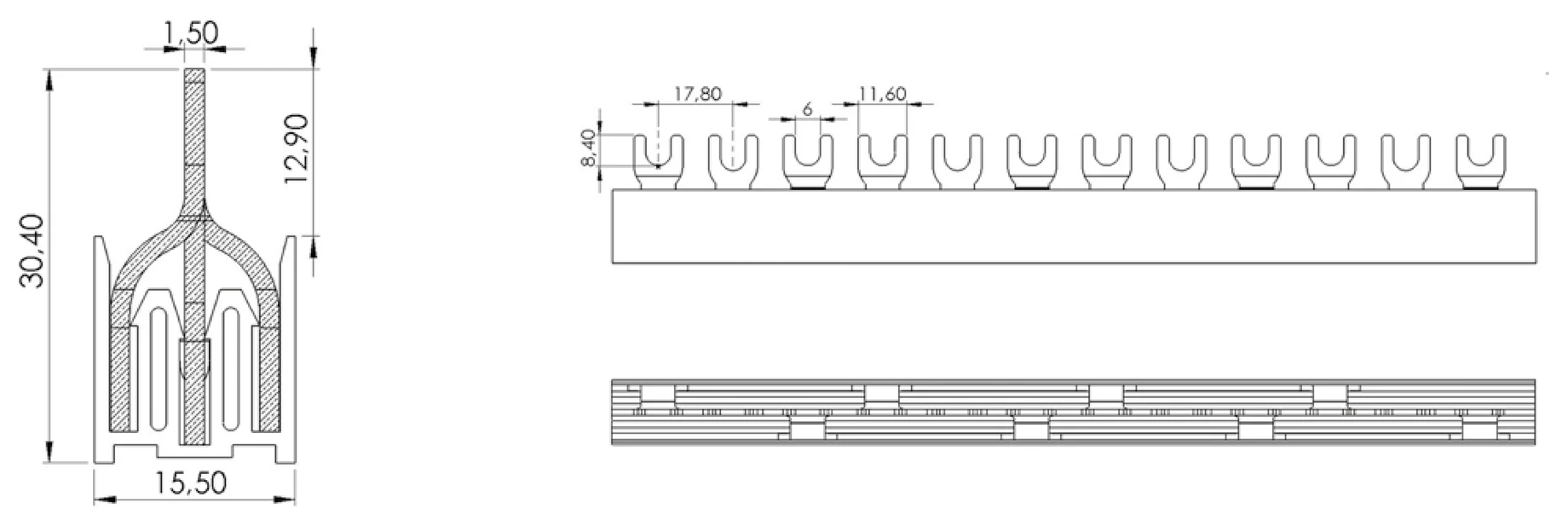 IZ12/3F/W - rysunek techniczny