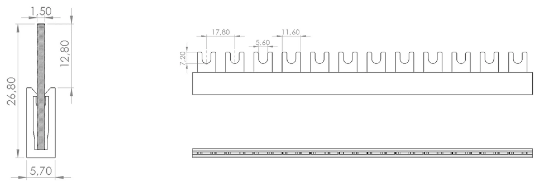 IZ16/1F - rysunek techniczny