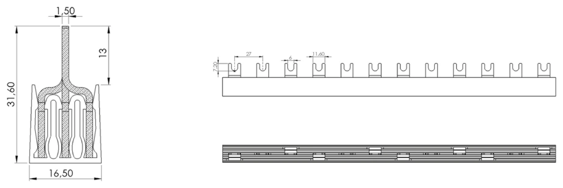 IZ16/3F/STV - rysunek techniczny