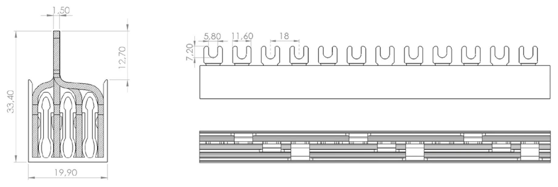 IZ16/4F - rysunek techniczny