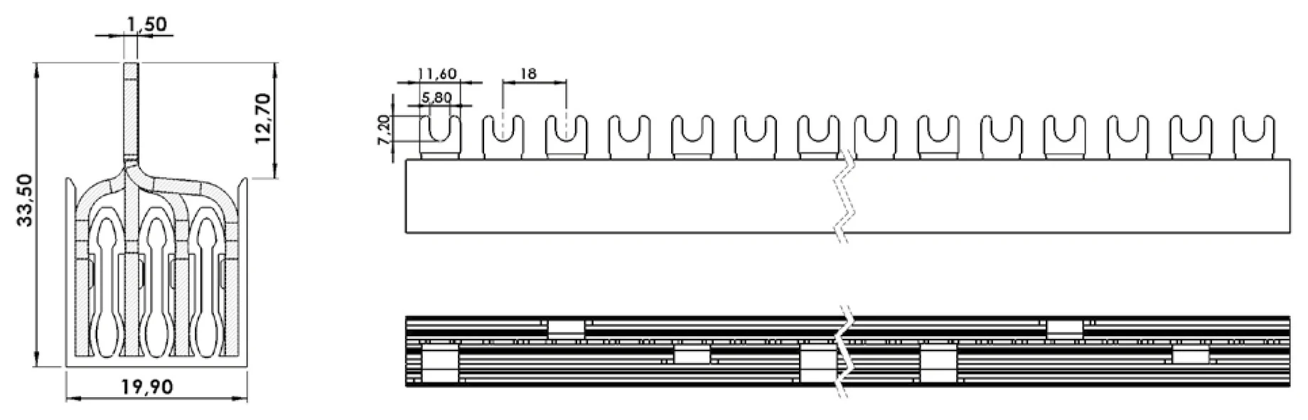IZ16/L1NL2NL3N - rysunek techniczny