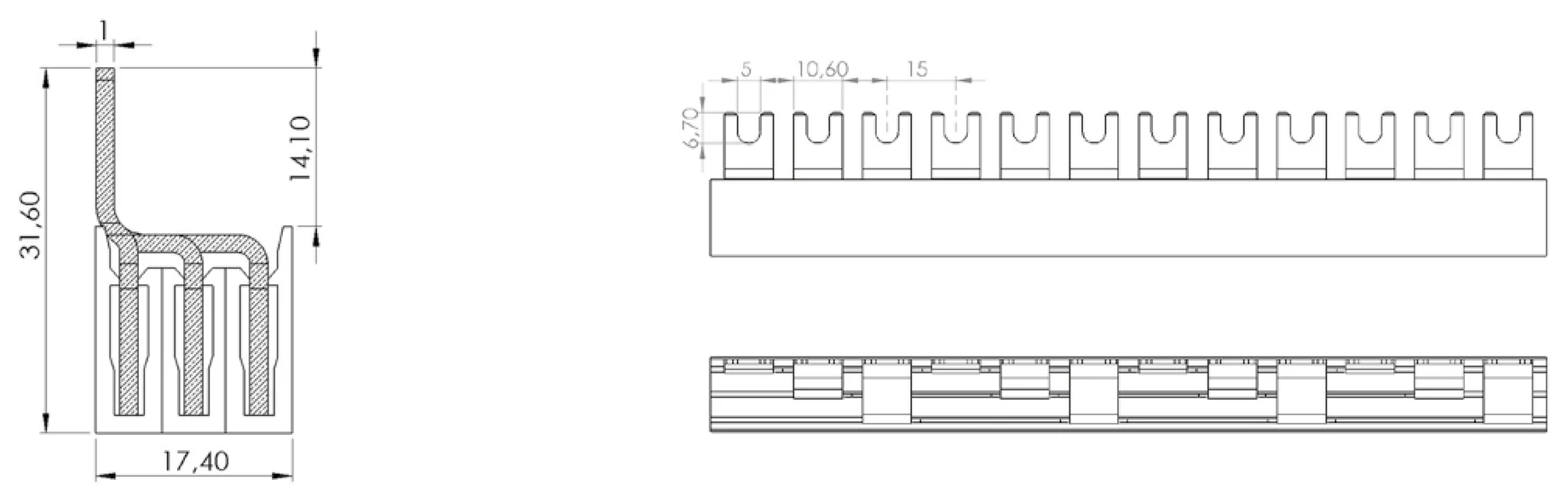 IZM10/3F/D - rysunek techniczny