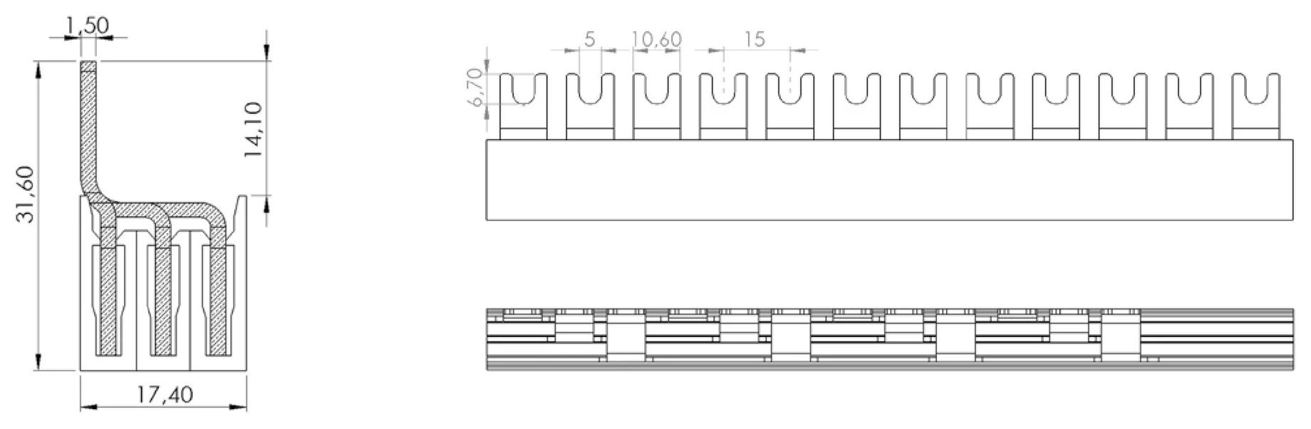 IZM16/3F/D - rysunek techniczny