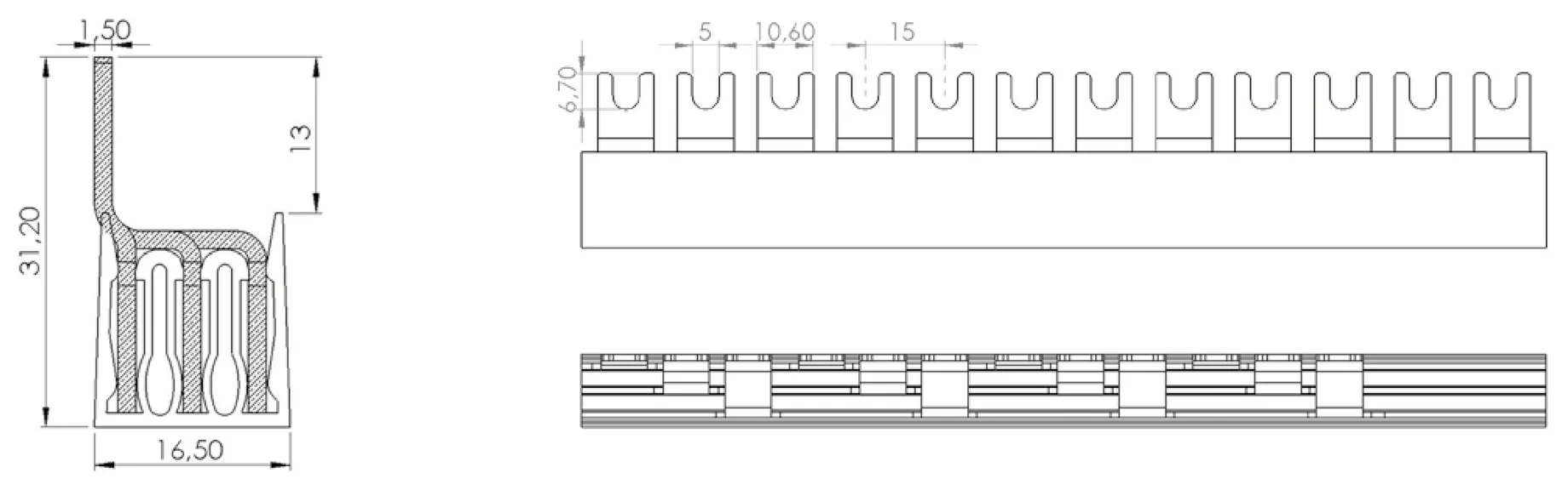 IZM16/3F - rysunek techniczny