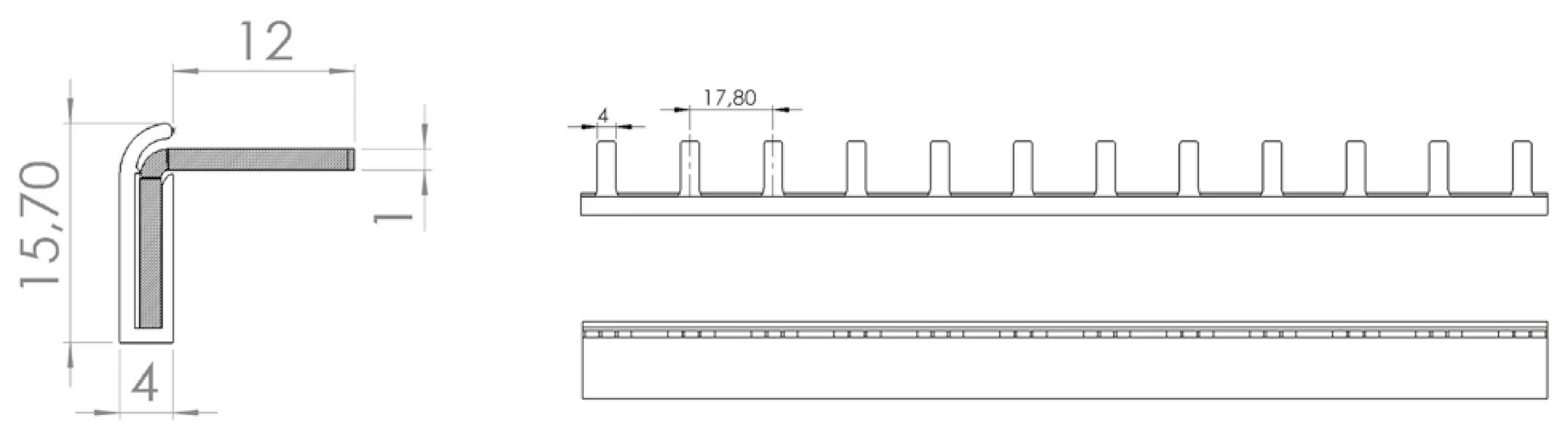 IZS10/1F/L - rysunek techniczny