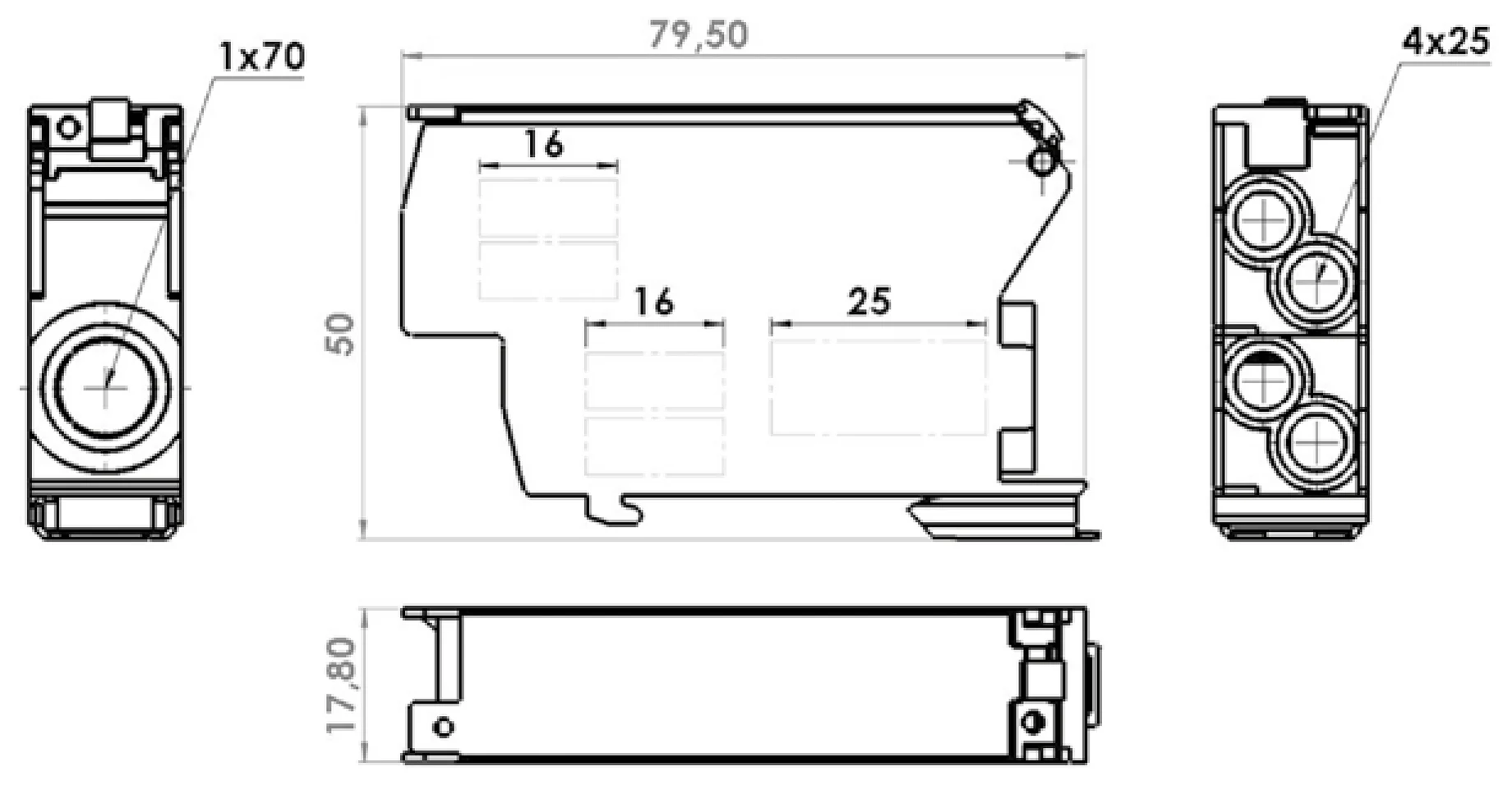 SDB-70 - rysunek techniczny