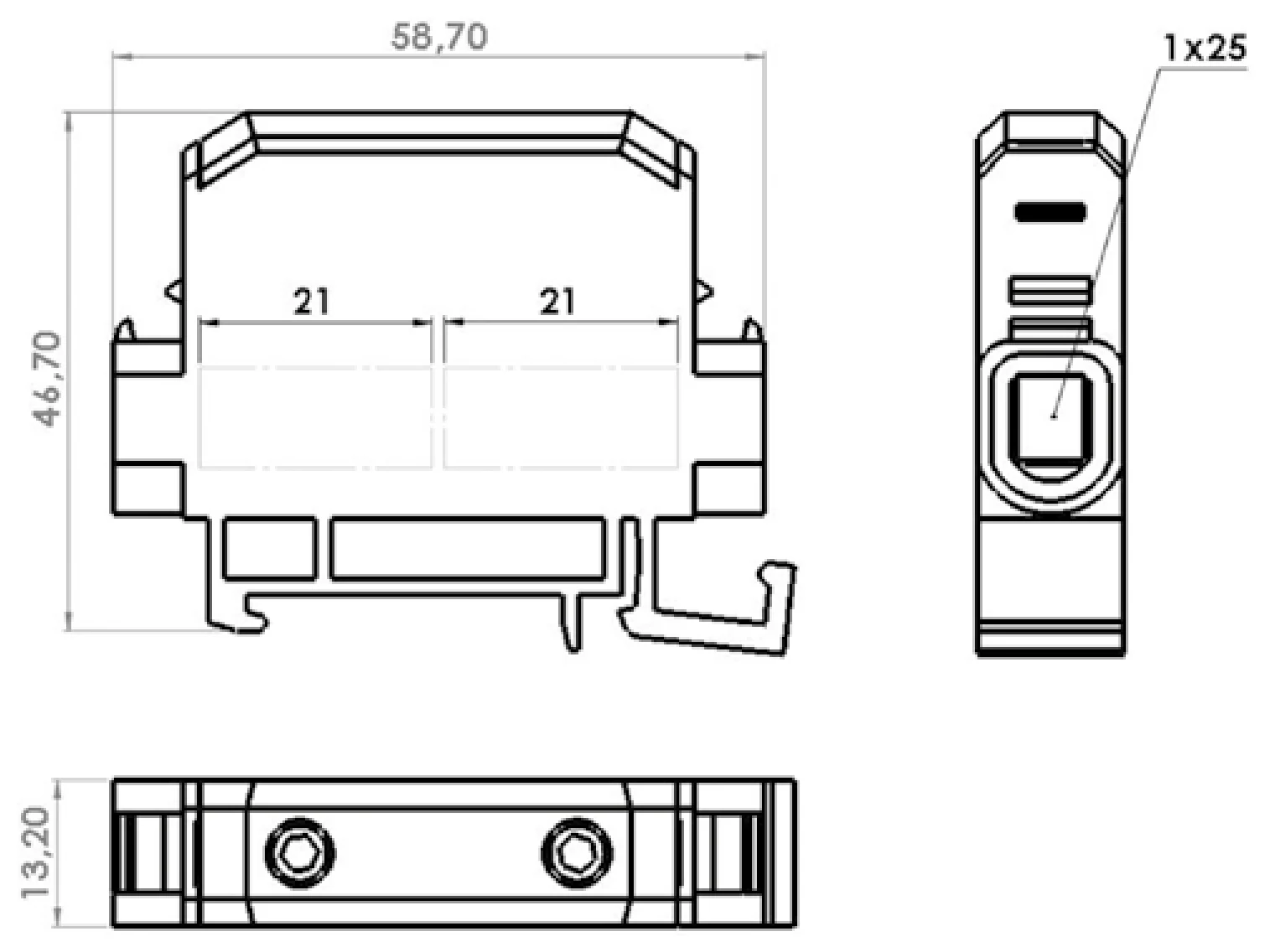 ZP-35 AL/CU - rysunek techniczny